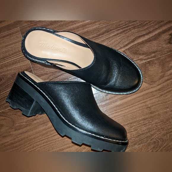 RARE find! Madewell - Chelsea Ridgefield Lug Sole Slip-On Mule | Size 7 | Black - Picture 3 of 14